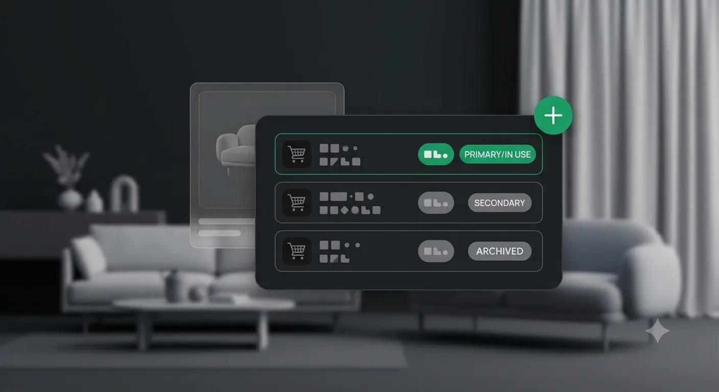 Manage Carts page listing named carts with status and actions